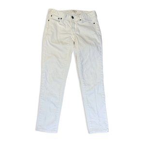 J Crew White Distressed Low Rise Cropped Denim Jeans - Size 24